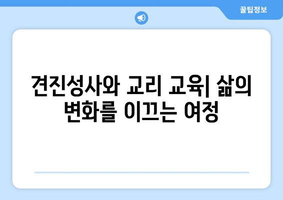 견진성사와 교리 교육| 신앙의 기초를 쌓는 여정 | 견진성사, 교리, 신앙, 기초, 교육, 가톨릭