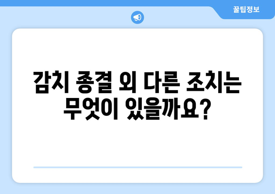 감치 종결과 석방 또는 다른 조치| 궁금증 해소 가이드 | 감치, 석방, 법률, 조치, 절차, 정보