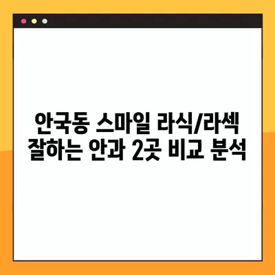 서울 종로구 안국동 스마일 라식/라섹 잘하는 안과 2곳 추천| 녹내장, 렌즈삽입술 등 시력교정 수술 정보 | 백내장 가격 비교