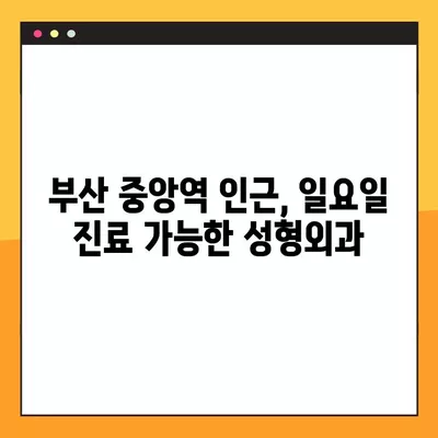 부산 중앙역 성형외과 추천| 흉터, 코, 눈, 얼굴, 지방이식 전문의 비교 (일요일 진료 가능) | 2곳 상세 안내