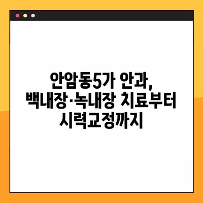 안암동5가 스마일 라식/라섹 잘하는 안과 6곳 추천| 백내장, 렌즈삽입술, 녹내장, 시력교정 수술 가격 비교 | 서울 성북구