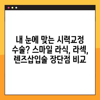 갈매역 스마일 라식 & 라섹 잘하는 안과 2곳 추천| 렌즈삽입술, 시력교정 수술 비용까지! | 녹내장, 백내장 정보