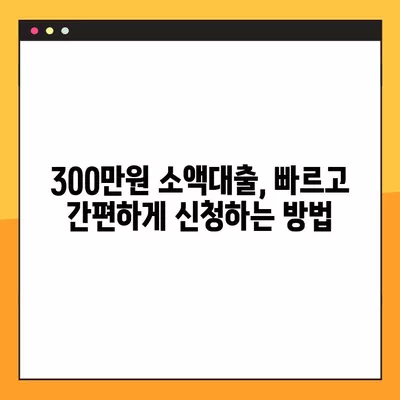 연체자도 가능! 300만원 소액대출, 딱 맞는 곳 BEST3 | 신용등급, 금리, 조건 비교 가이드