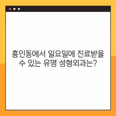 서울 중구 흥인동 성형외과 추천| 일요일 진료 가능한 유명한 3곳 | 지방이식, 얼굴, 눈, 코, 흉터 비교