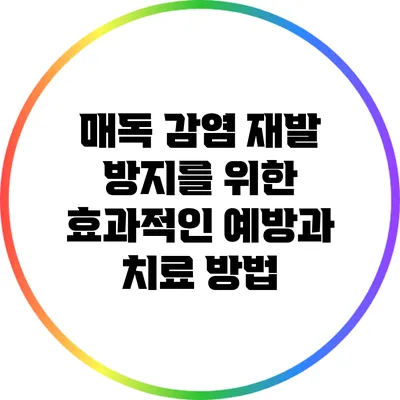 매독 감염 재발 방지를 위한 효과적인 예방과 치료 방법